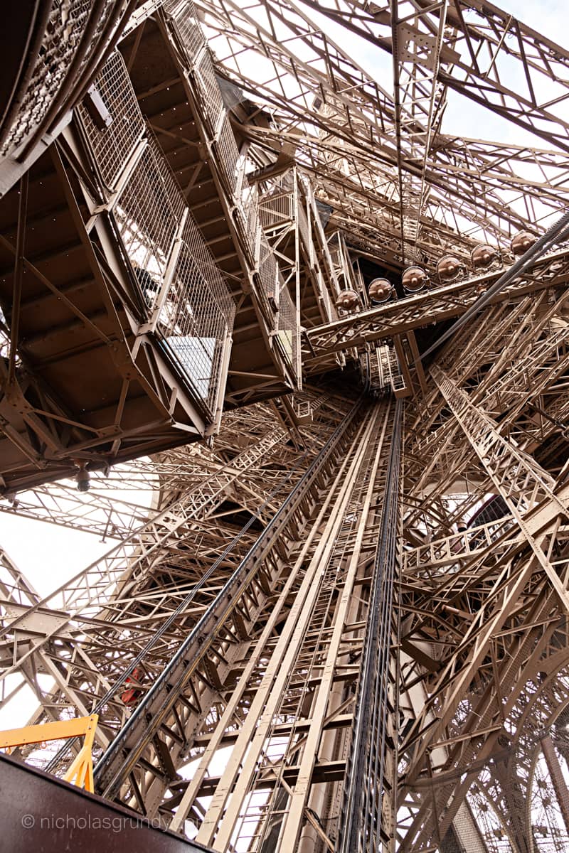 Eiffel Tower Inside Vertical Photo