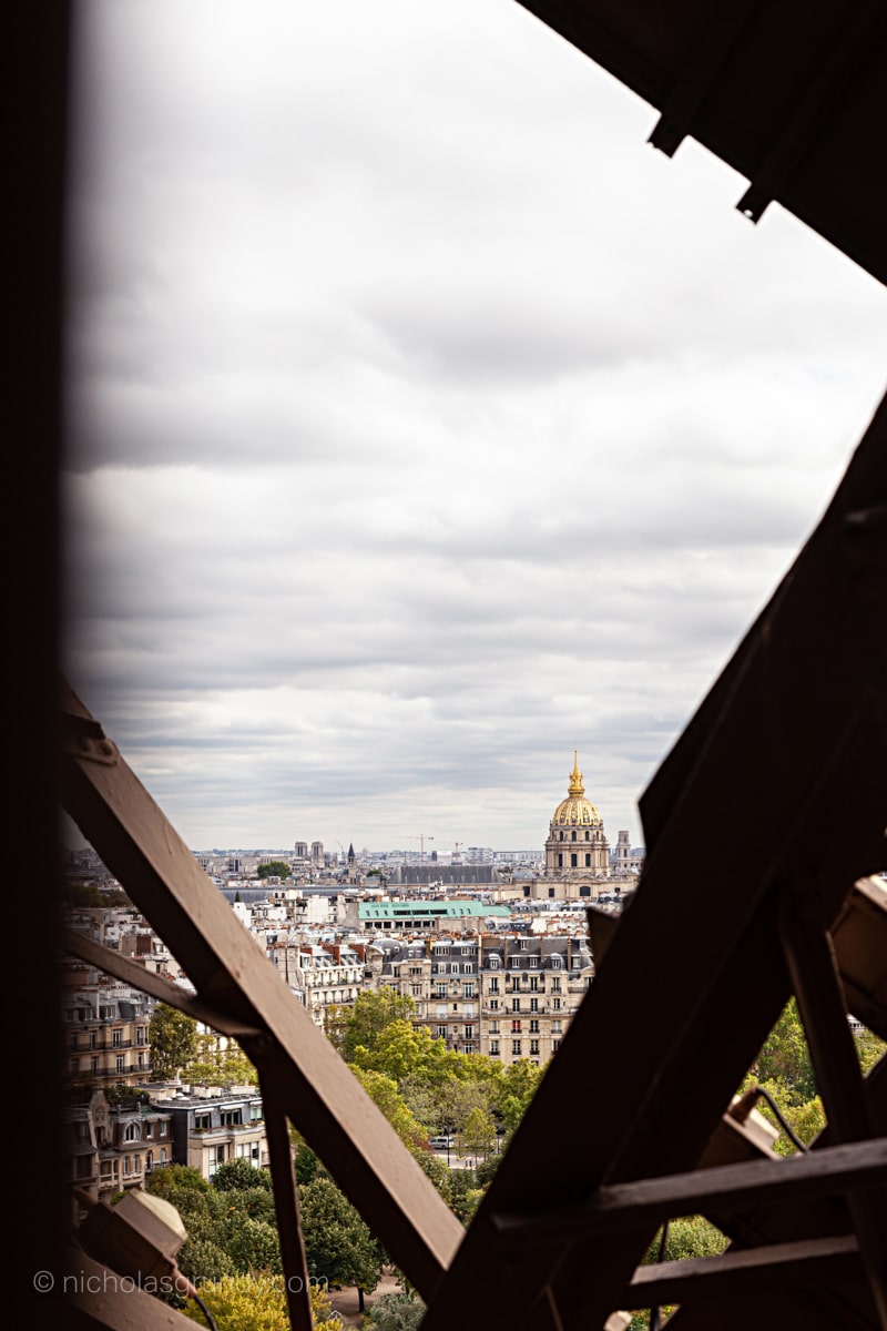 View through the Eiffel Tower Photo