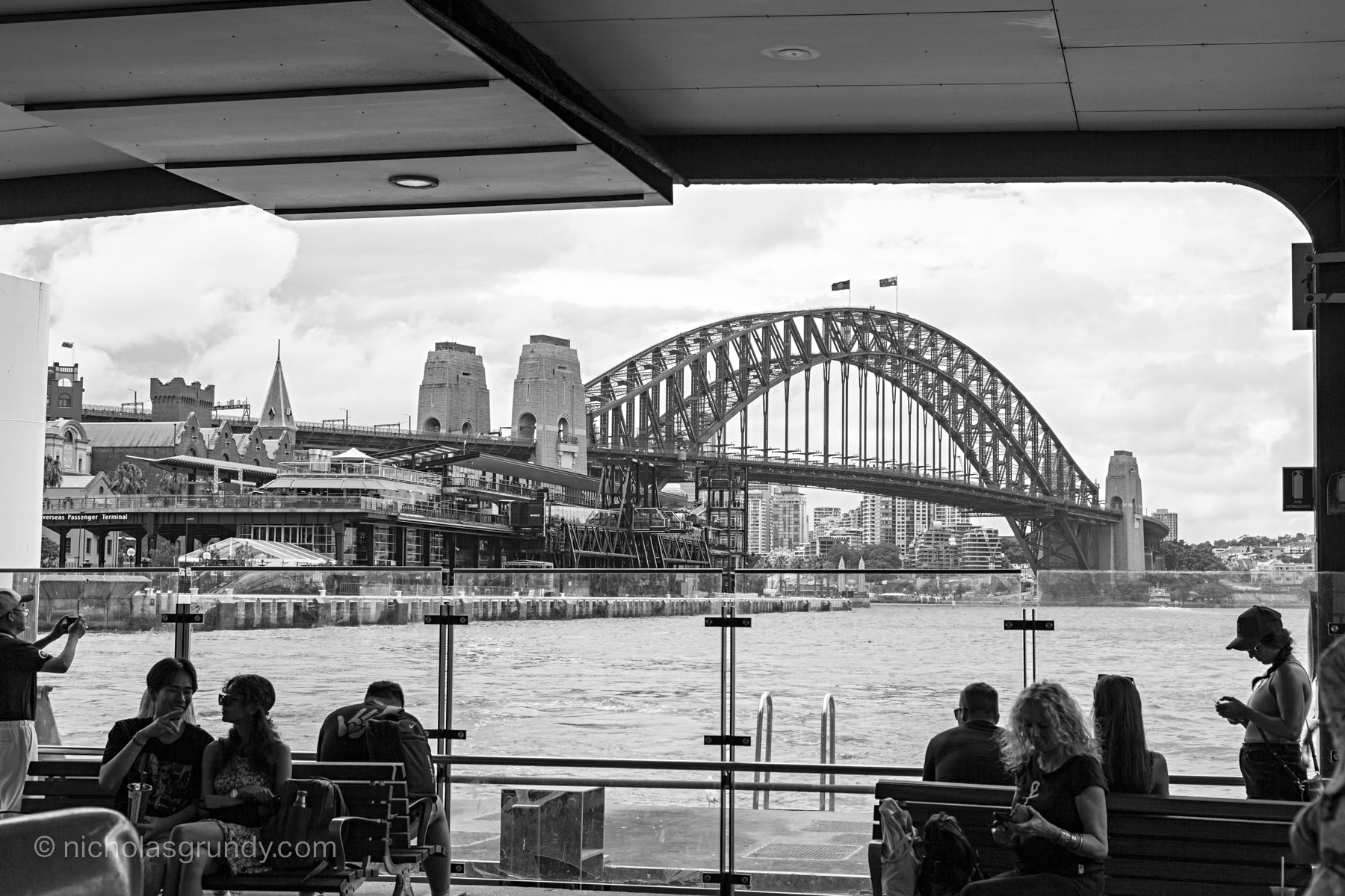 Black and White Sydney Harbour Bridge Photo