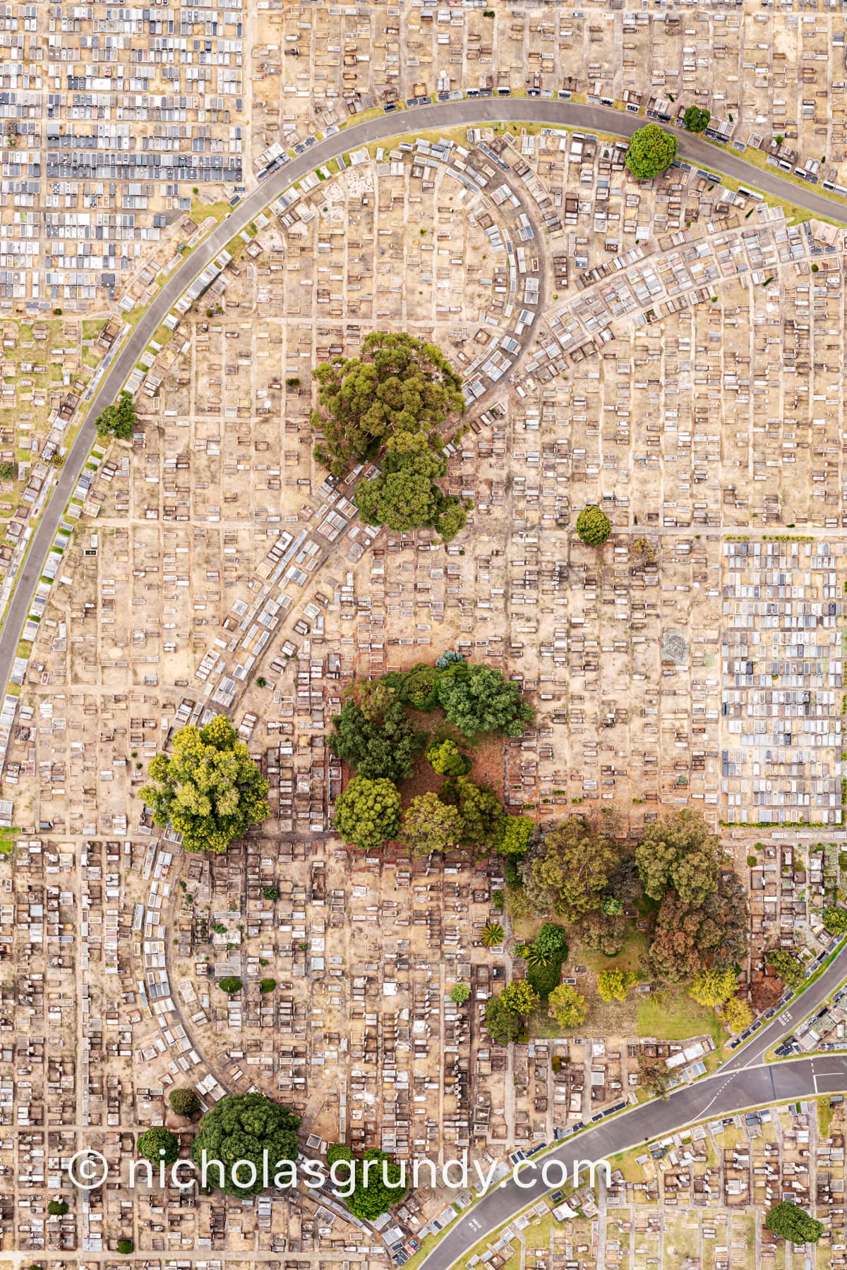 Aerial Photo Melbourne Cemetery