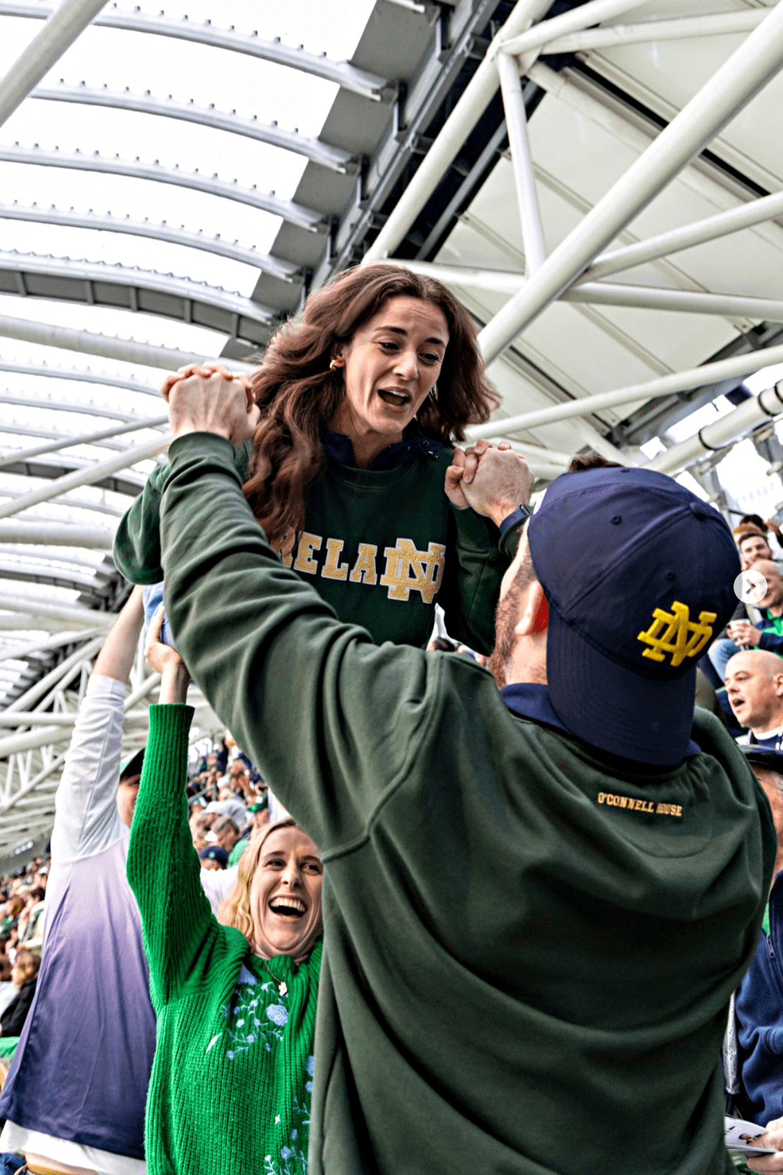 College Footbal Ireland Notre Dame Fan Push Ups