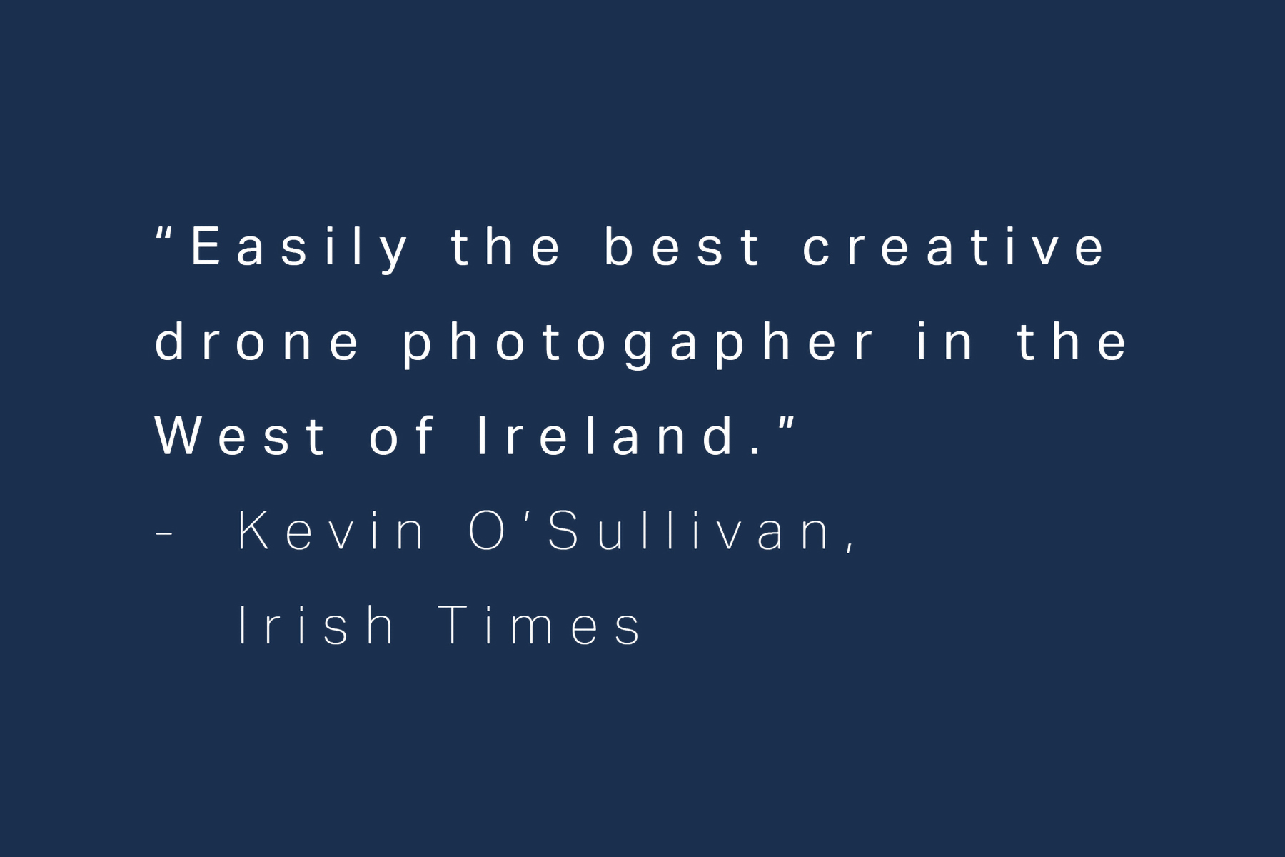Commercial Galway Photographer Testimonial