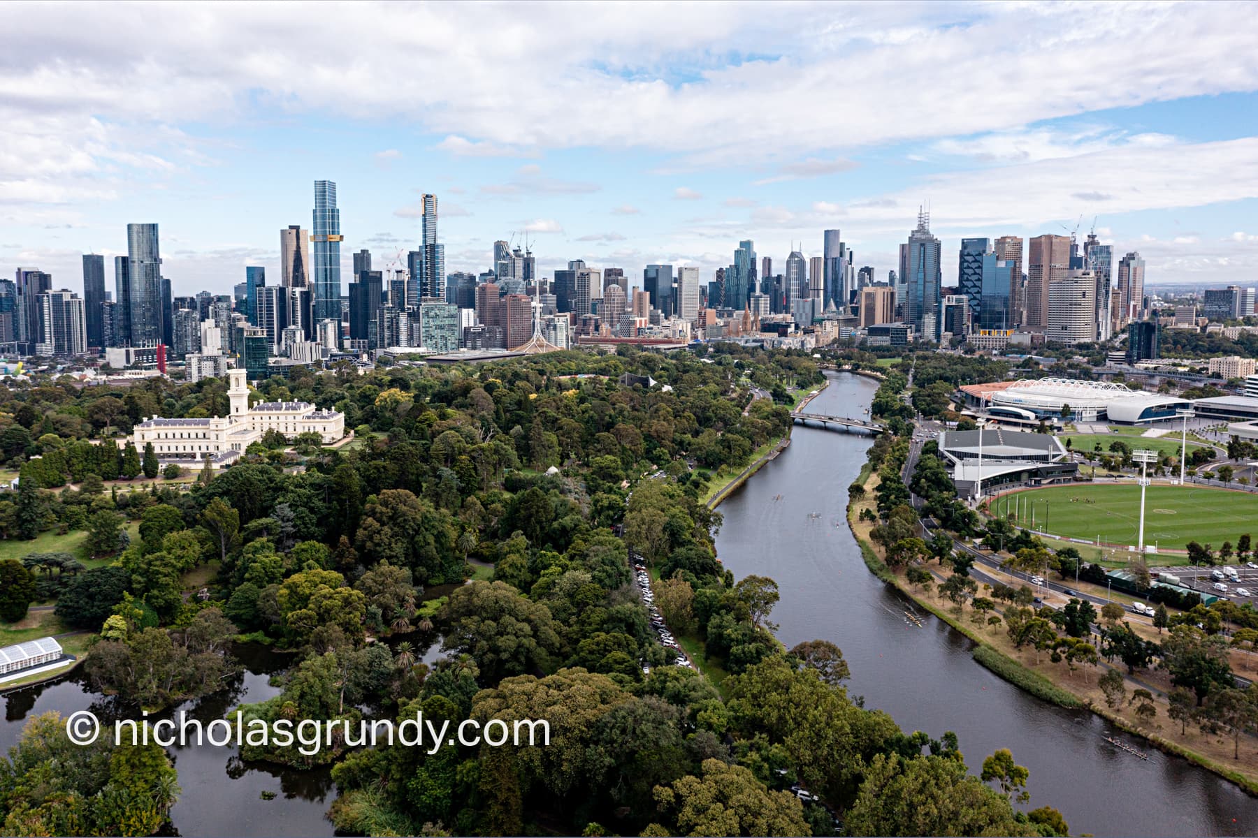 Drone Photo Melbourne Yarra River