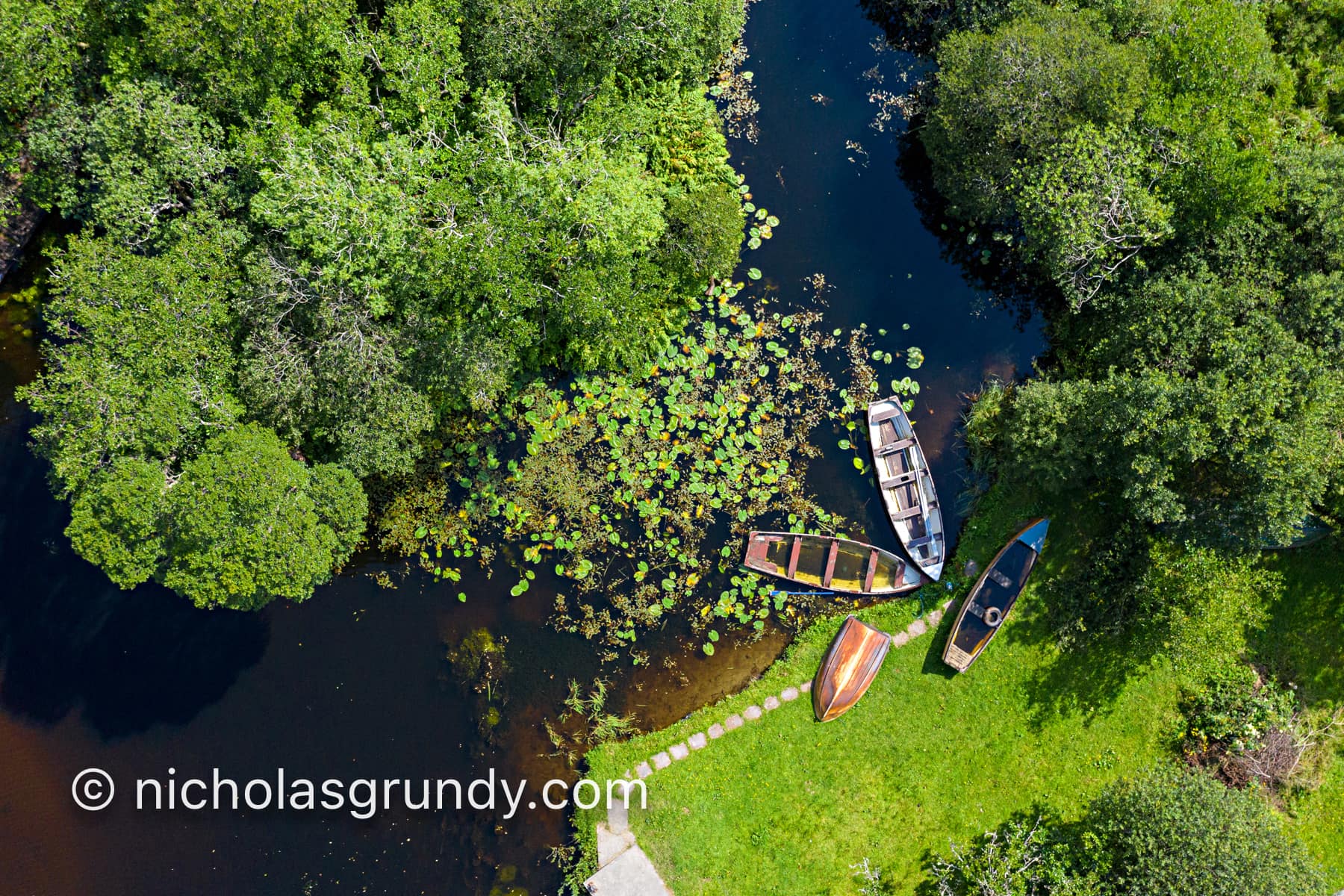 drone photographer galway boats aerial