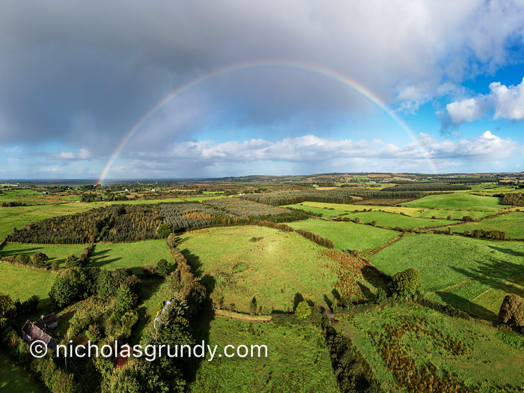 drone photographer galway Irish rainbow