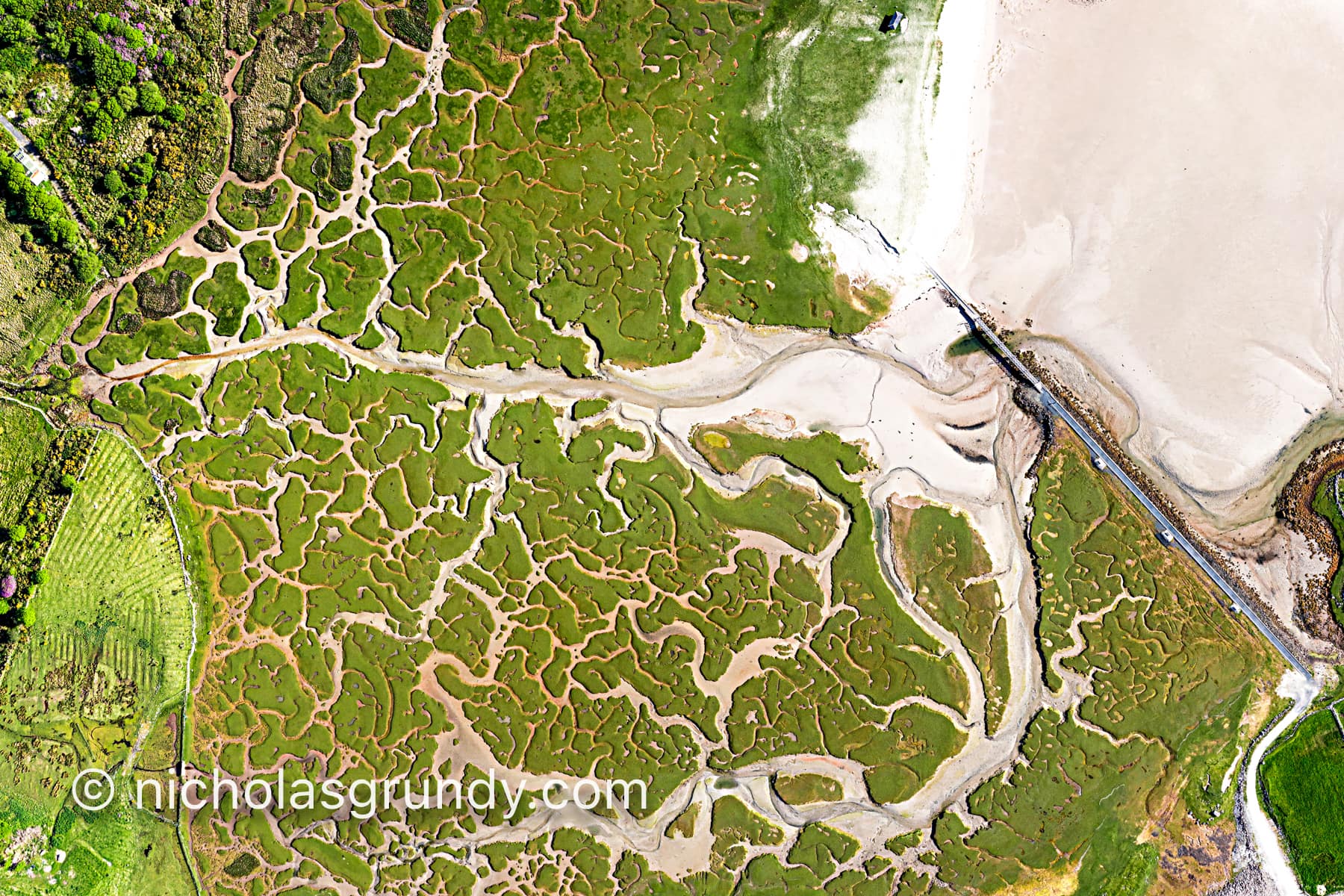 Drone Photographer Ireland tidal saltmarsh