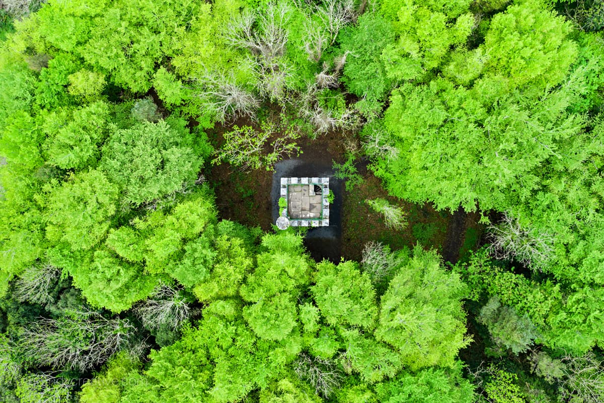 Hidden Irish Castle by drone photography ireland