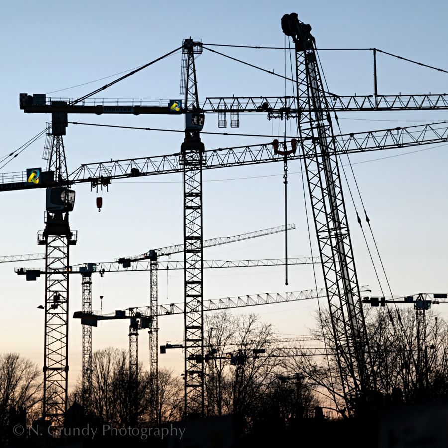 Cranes by Galway Construction Photographer