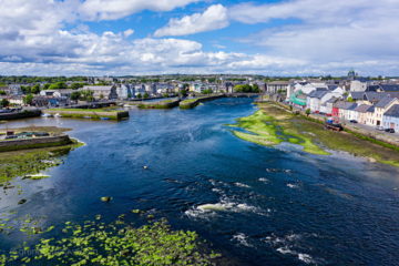 The Claddagh and Long Walk by galway drone photography