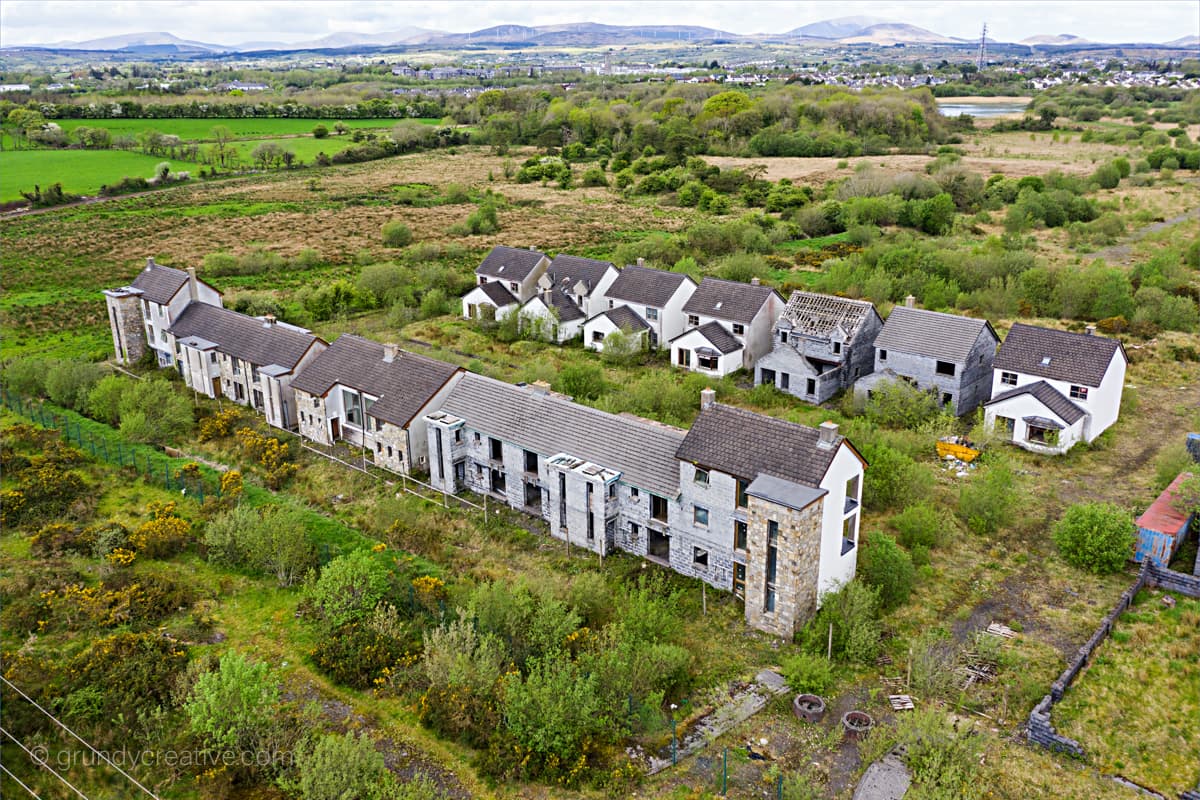 Ghost Estate Aerial Photograph Ireland