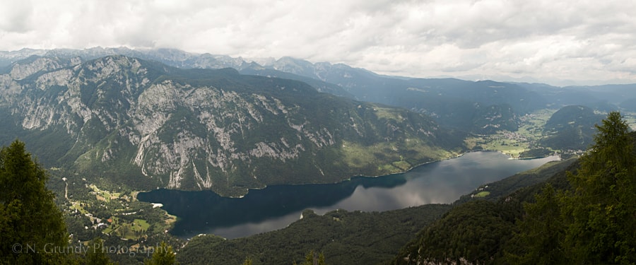 Lake Bohinj Aerial Panorama