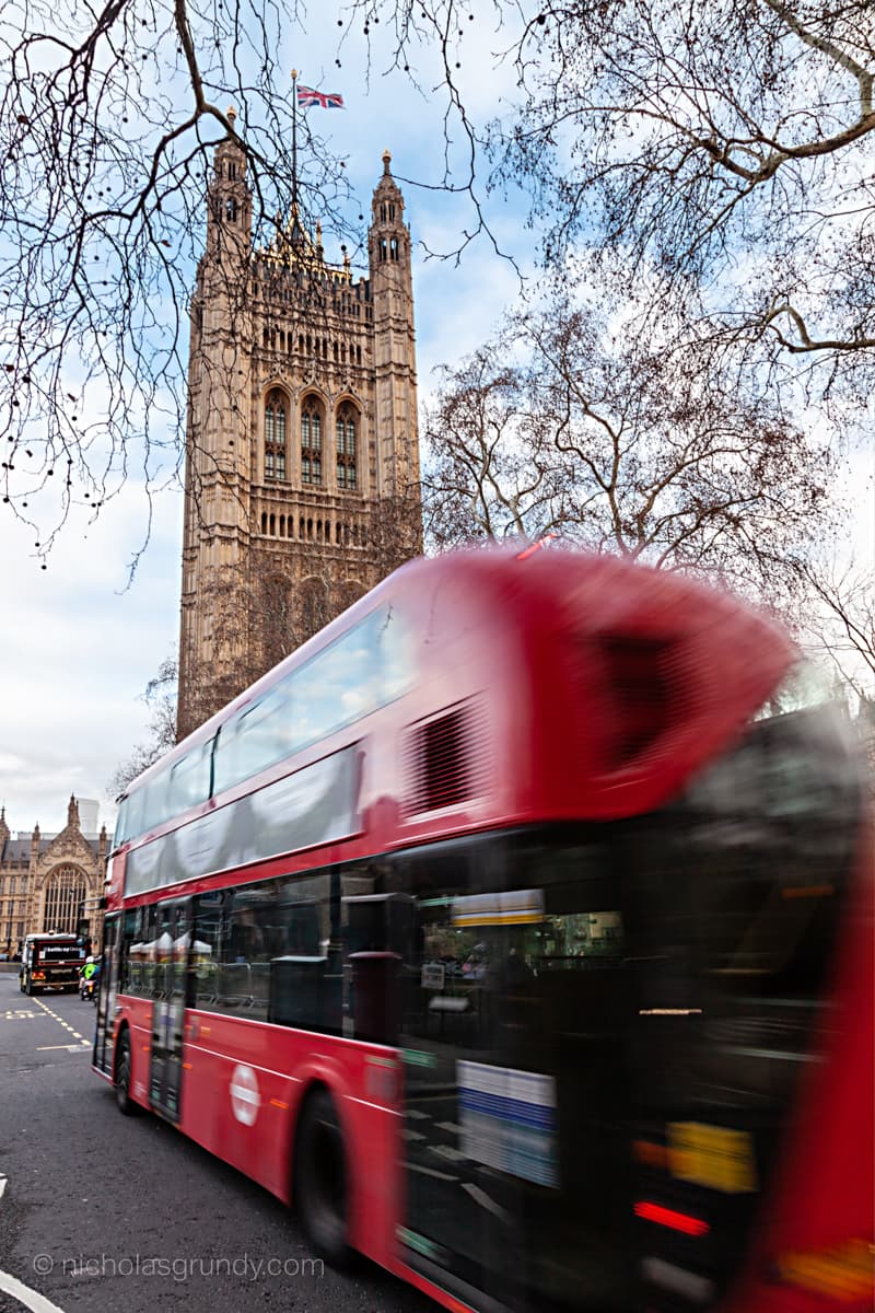 Double Decker Bus Blur Westminster