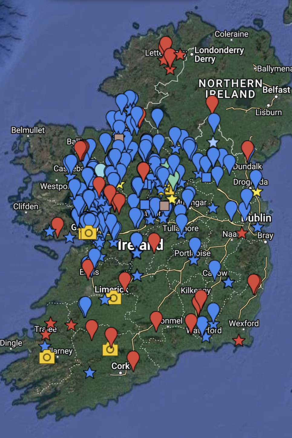 Map of Ghost Estates in Ireland