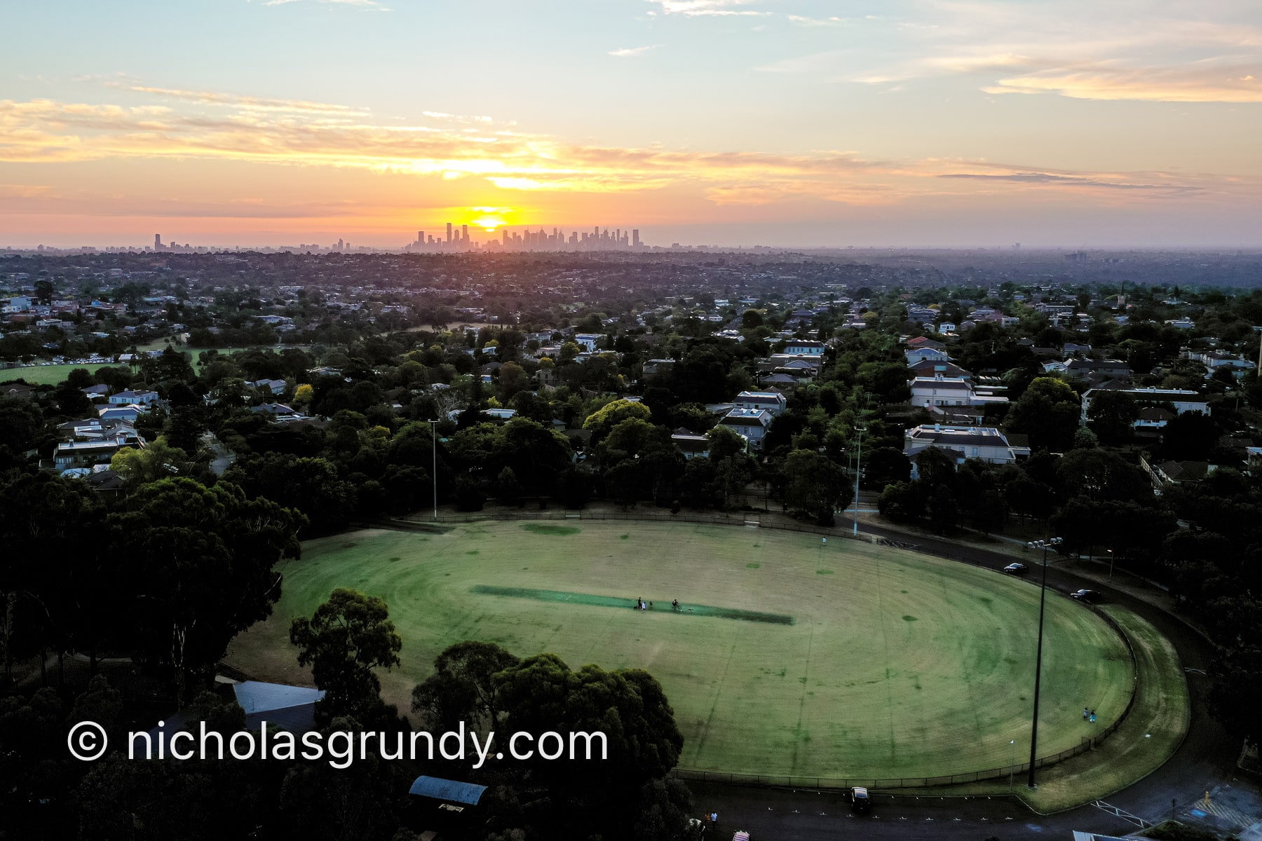 Melbourne Cricket Oval Drone Photo
