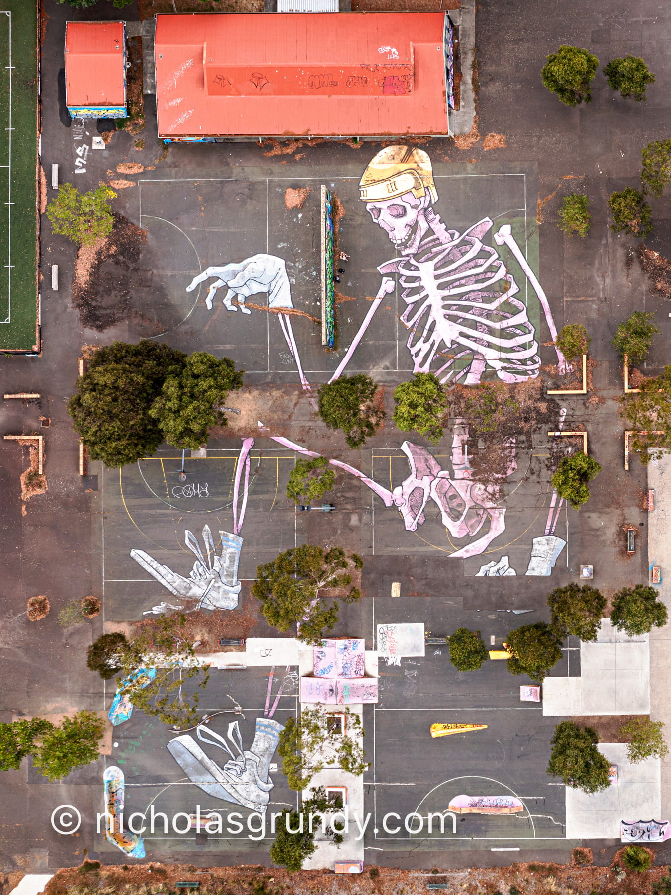 Melbourne Street Art Drone Photo