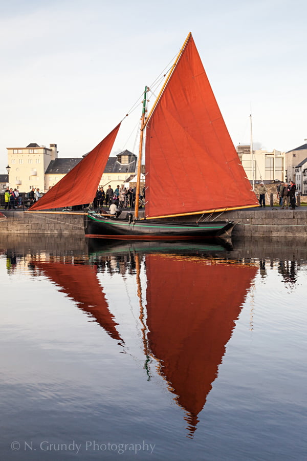 Galway Hooker Boat Reflection Photo