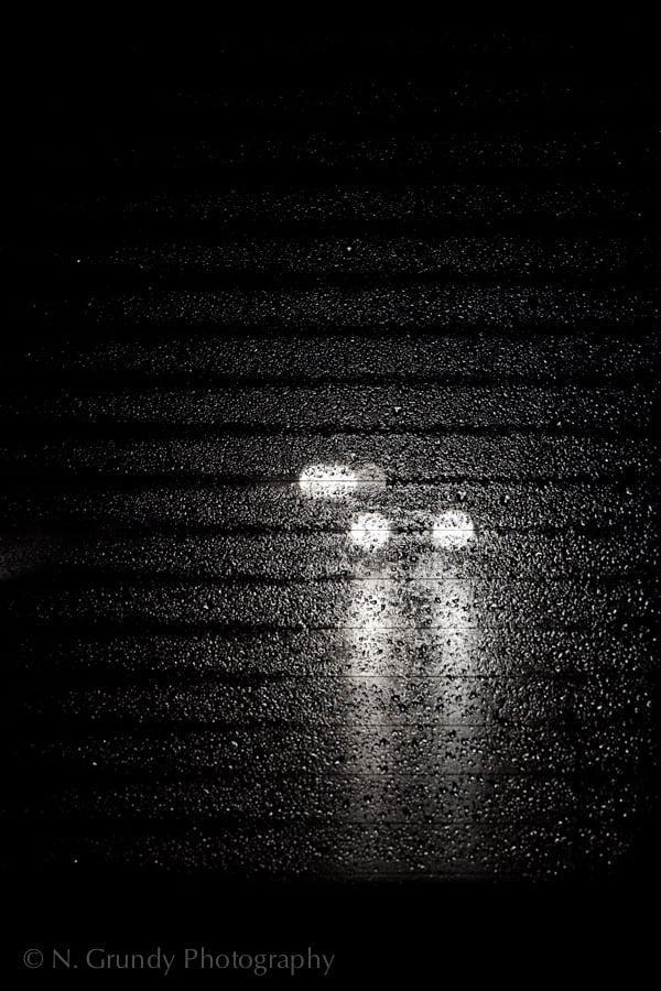 Rainy Motorway Lights by Nicholas Grundy