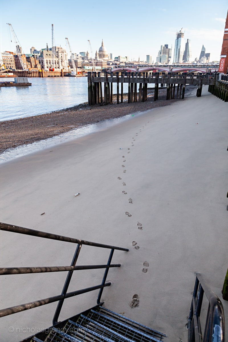 Photo of Thames Southbank Beach Footsteps London